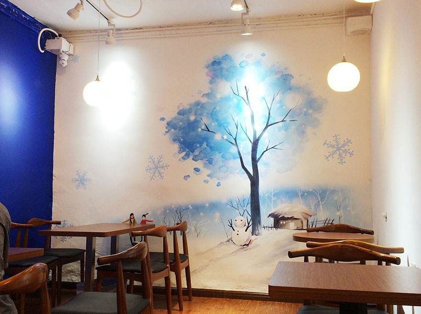 【壁画】广州餐厅手绘墙， 餐厅墙绘