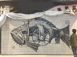 餐厅工业风涂鸦【手绘墙画】