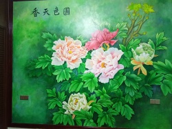 手绘背景墙【东莞墙绘】