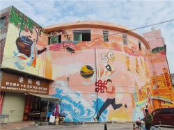 东莞大朗 联通墙绘项目